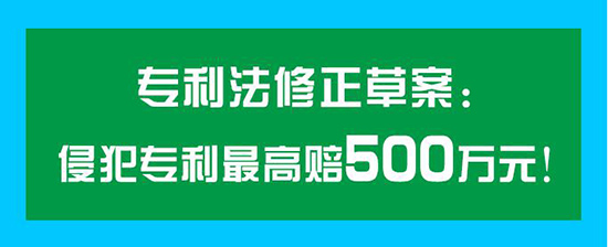 新专利法修正后最高可获赔500万